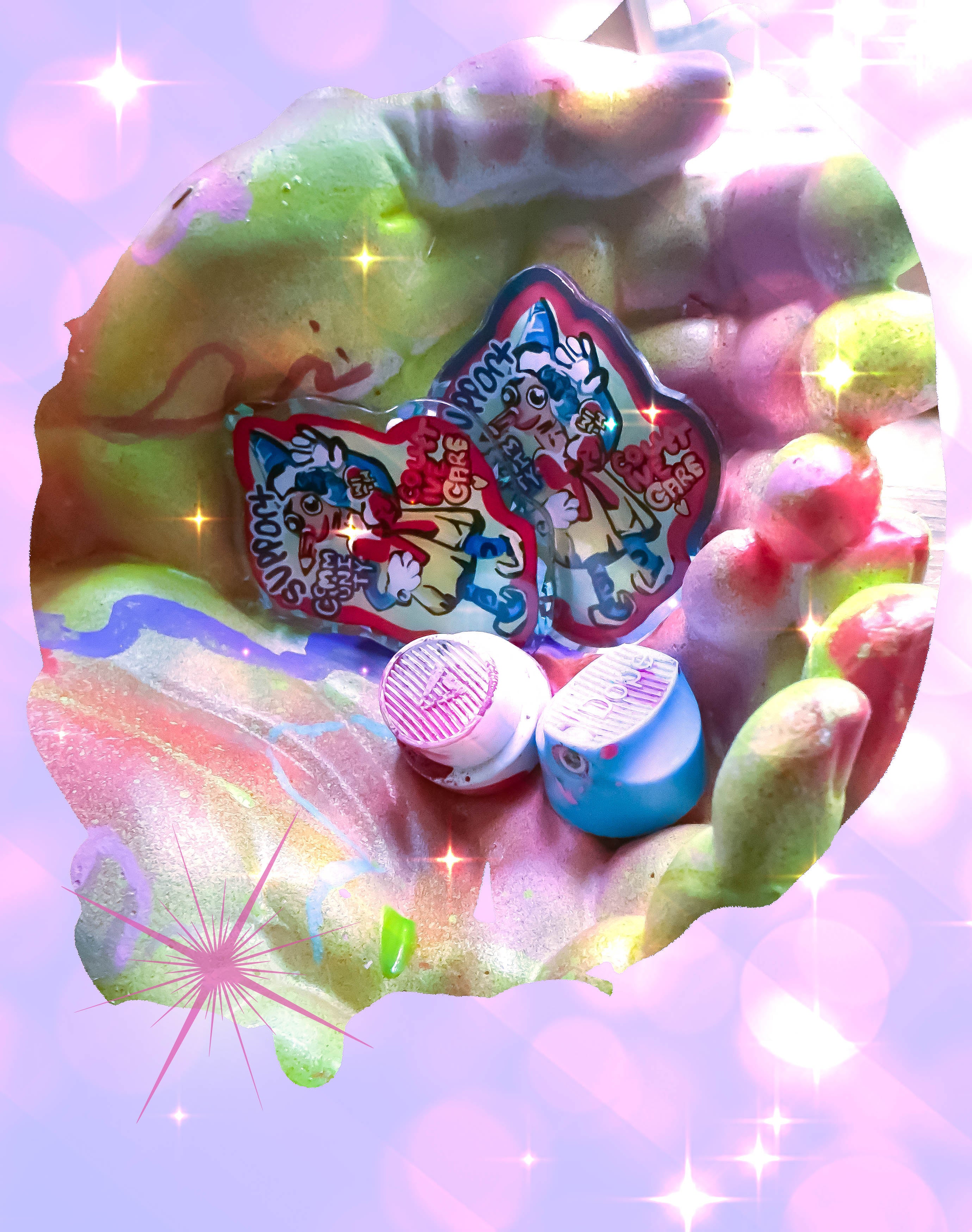 Squiggle is down with community brooch