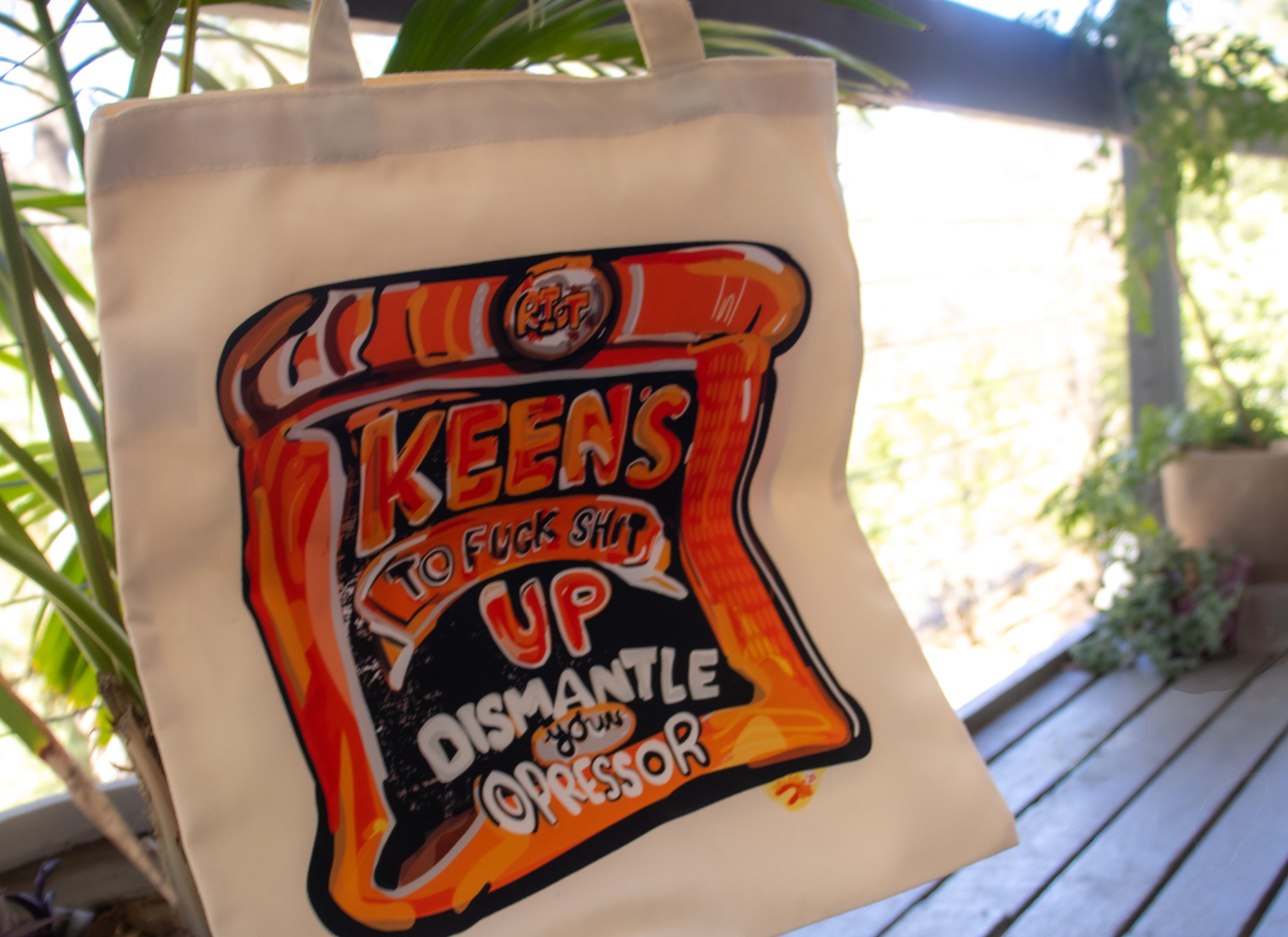Keenas Recycled Tote Bag - Hand-Drawn Australian Design