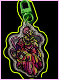 Glitter filler liquid alien guy key ring